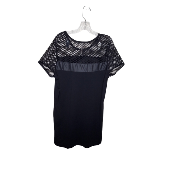 Fabletics Sarah Mesh Detail Black Mini Dress, Athletic Shift Dress, Sz XL - Picture 5 of 6